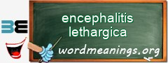 WordMeaning blackboard for encephalitis lethargica